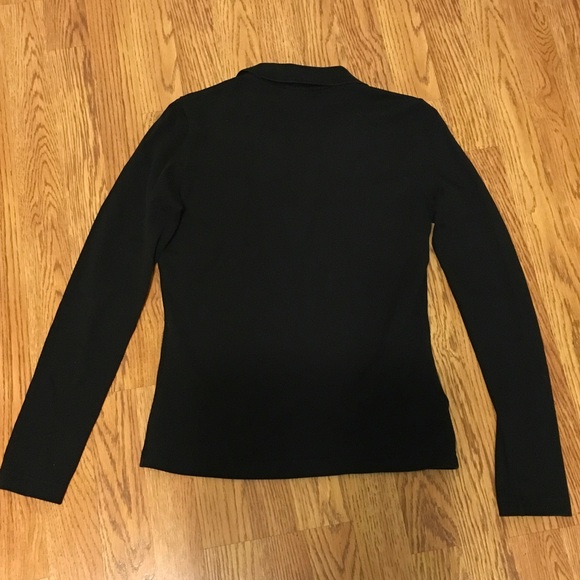 Lacoste Women's Classic Black Long Sleeve Top - Picture 5 of 8